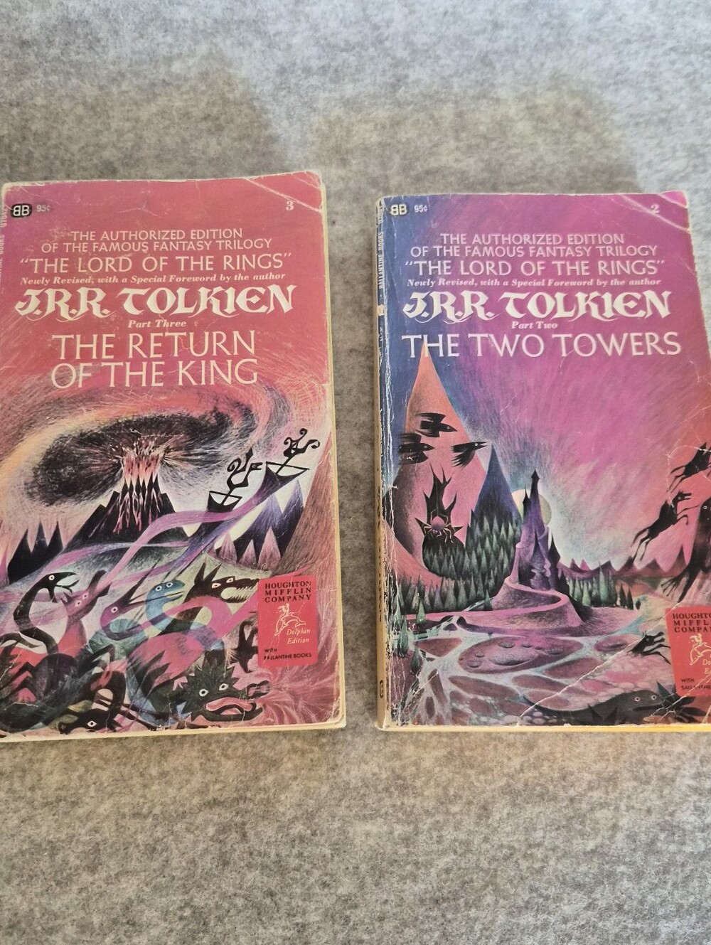 Vintage The Return Of The King And The Two Towers. Paperback Books.
